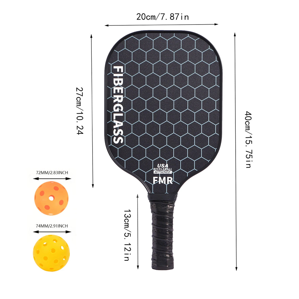 Two fiberglass pickleball paddles for beginners